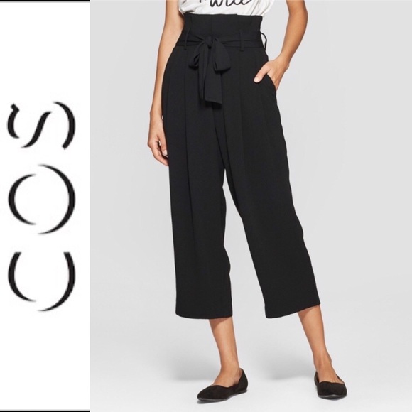 COS Pants - COS BELTED HIGH WAISTED PAPERBAG CULOTTES PANTS 4